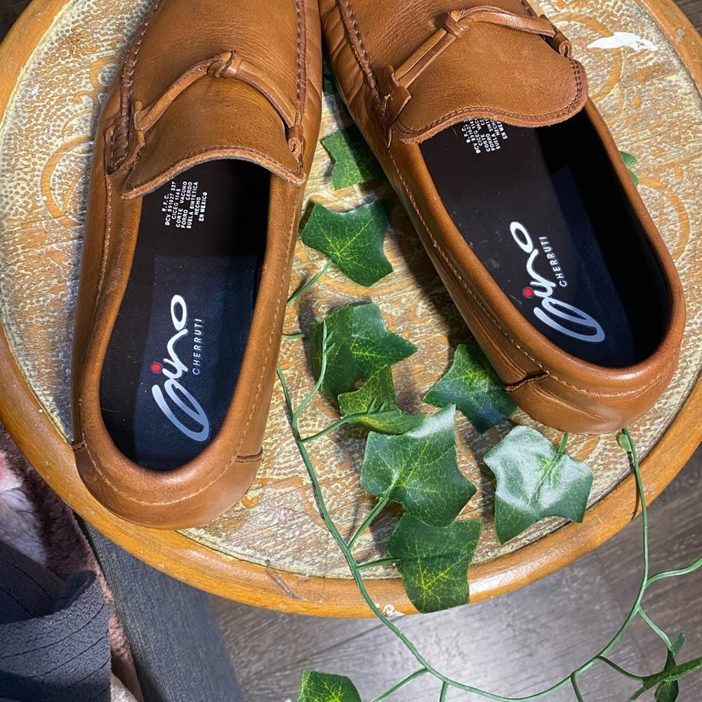Choes s Gino Cherruti Slide On Brown Loafers. Size 6  mocasín Shoes - Picture 11 of 14